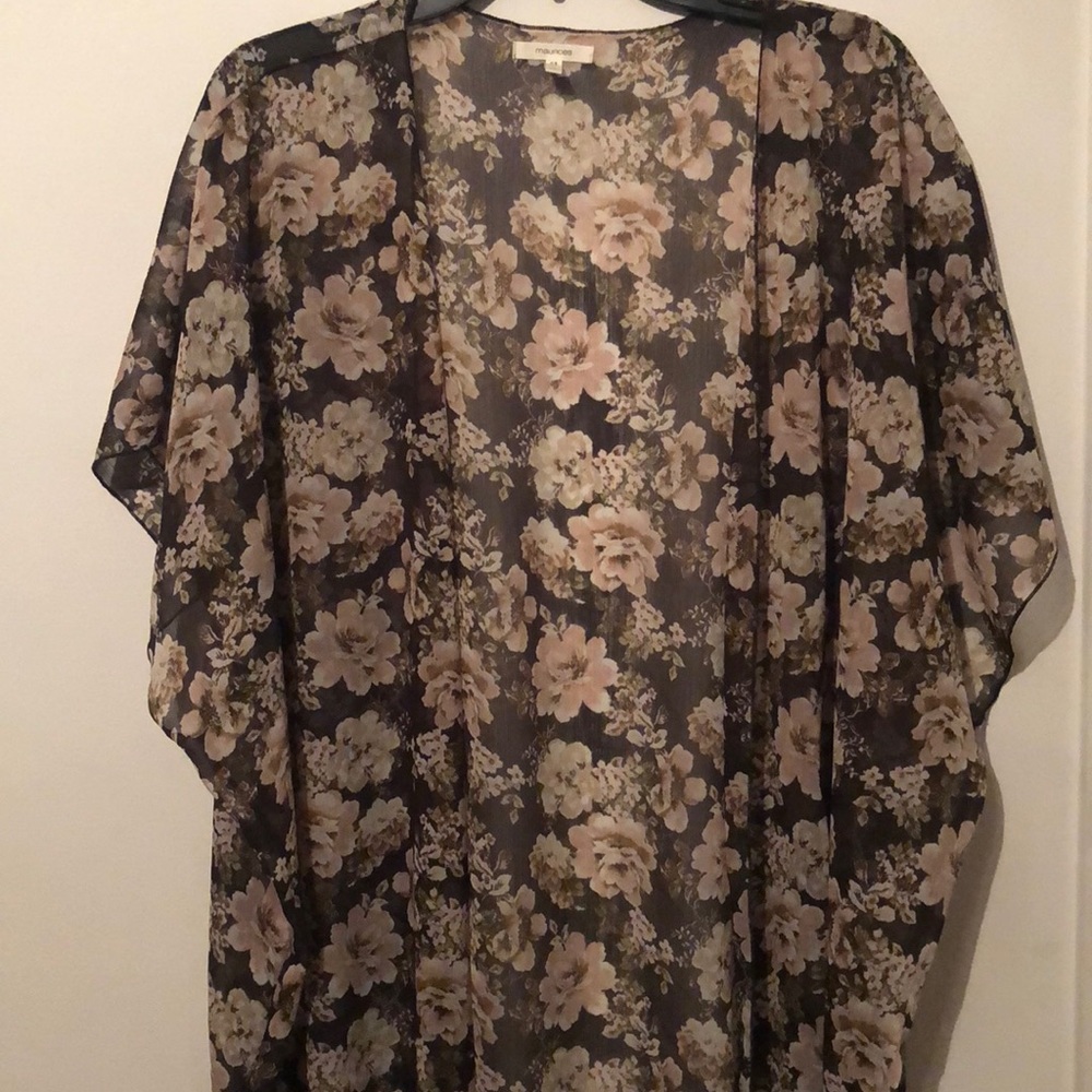 Maurices Floral Print Kimono